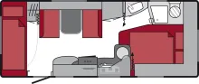 Grundriss Nacht Tabbert Da Vinci 540 DM Klimaanlage