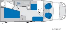 Grundriss Tag Knaus Sky TI 650 MF Solar, AHK und TV