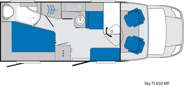 Grundriss Tag Knaus Sky TI 650 MF Solar, AHK und TV
