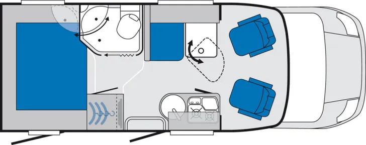 Grundriss Tag Knaus Van TI 550 MD