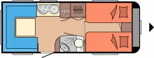 Grundriss Tag Hobby De Luxe 540 UL vollaut Mover Dachmarkise
