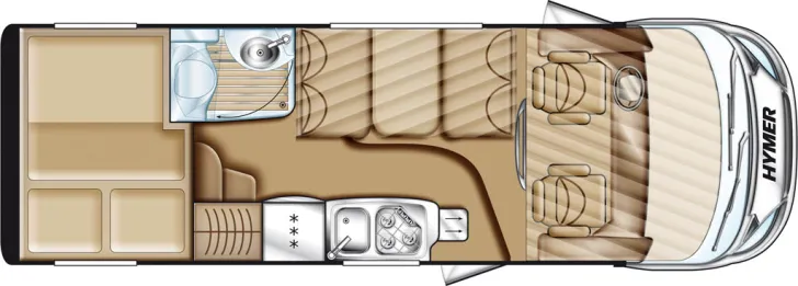 Grundriss Tag Hymer Exsis-i 644 148 PS-Automatik
