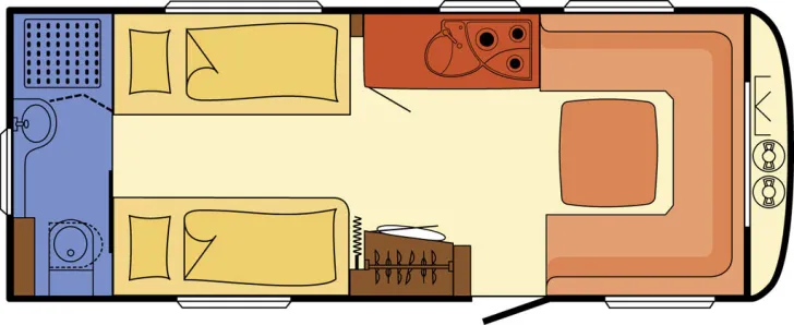 Grundriss Tag Dethleffs Beduin 560 RET Top Ausstattung!