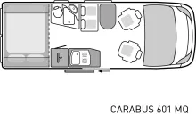 Grundriss Tag Weinsberg CaraBus 601 MQ