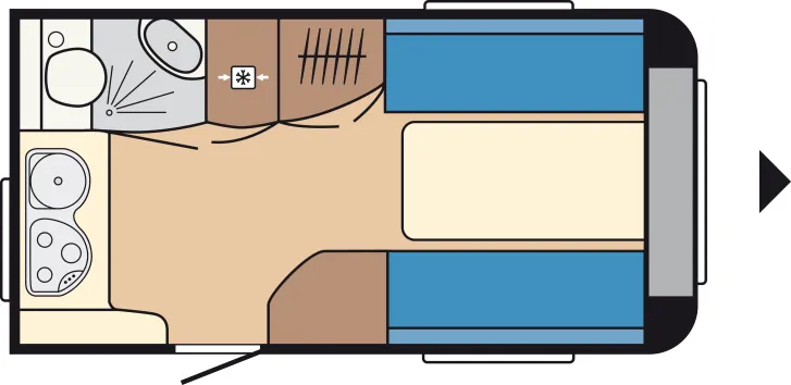 Grundriss Tag Hobby De Luxe 380 TB SAT / SOLAR / Autarkpaket