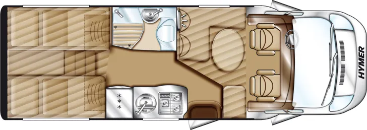 Grundriss Tag Hymer Tramp CL 674 Exclusive Line