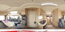 360° Innenansicht Bürstner Travel Van T 620 G Solar, Auto-Sat, Bike-Rack