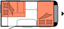 Grundriss Nacht Hobby De Luxe Easy 440 SF Nr. 95 - Doppelbett, SG