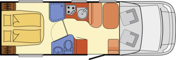 Grundriss Tag Dethleffs Advantage T 7051 DBM gepflegt+reisefertig! 150PS*