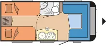 Grundriss Tag Hobby De Luxe 460 LU Nr. 78 - Markise, EB, RSG