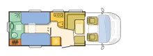 Grundriss Tag Adria Coral Supreme S 670 SLT Top Zustand Top Ausstattung