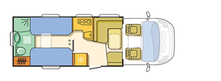 Grundriss Tag Adria Coral Supreme S 670 SLT Top Zustand Top Ausstattung