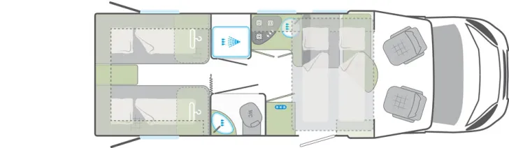 Grundriss Tag Weinsberg CaraLoft 700 MEH