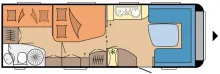 Grundriss Tag Hobby Prestige 720 KFU *Mover XT2 & Klima & Markise*