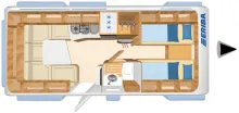 Grundriss Tag Hymer Eriba Nova SL 530 Nr. 49 - Einzelb., RSG
