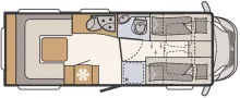 Grundriss Tag Dethleffs Esprit Comfort A 6820-2 4,8 to Luftf. Solar Wechselr.