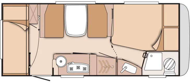 Grundriss Tag Knaus Südwind 500 FDK Silver selection - Stockbetten