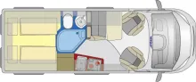 Grundriss Tag Globecar D-Line Campscout Revolution EG/DF003 sofort verfügbar