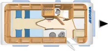 Grundriss Tag Hymer Eriba Nova Light 442 | MARKISE | MOOVER | TV | SAT