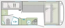 Grundriss Nacht Weinsberg CaraTwo 500 QDK
