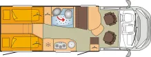 Grundriss Tag Bürstner Travel Van T 690 G