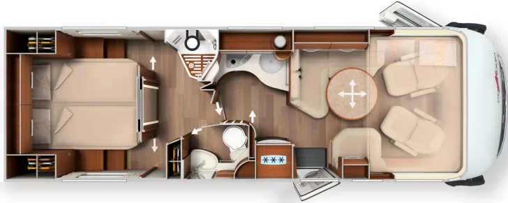 Grundriss Tag Carthago chic s-plus I 52 QB hochwertige Ausstattung