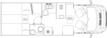 Grundriss Tag Pilote Pacific P740GJ Essentiel 148 PS / Schalter G9094