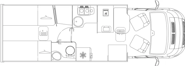Grundriss Tag Pilote Pacific P740GJ Essentiel 148 PS / Schalter G9094