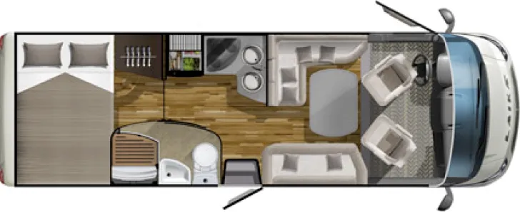 Grundriss Tag Laika Ecovip 710 SAT -Anlage + TV