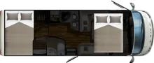Grundriss Nacht Laika Ecovip 710 SAT -Anlage + TV