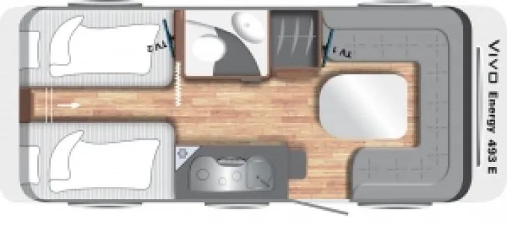 Grundriss Tag LMC Vivo 493 E Energy TOP Zustand / Gute Ausstattung