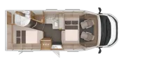 Grundriss Nacht Knaus Sky TI 650 MF sehr gepflegt