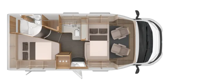 Grundriss Nacht Knaus Sky TI 650 MF sehr gepflegt