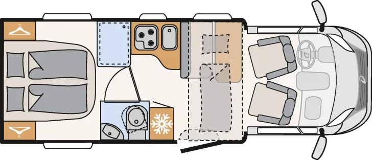 Grundriss Tag Dethleffs Trend T 6757 Hydraulische Hubstützen!