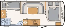 Grundriss Tag Dethleffs Camper 540 QMK Styling Paket
