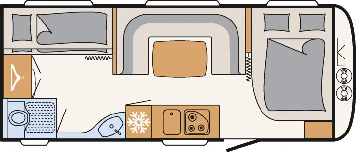Grundriss Tag Dethleffs Camper 540 QMK Styling Paket