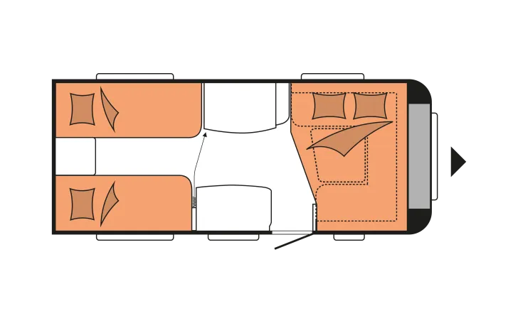 Grundriss Nacht Hobby De Luxe 460 LU