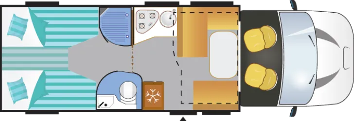 Grundriss Tag Chausson Welcome 727 GA *Hubstützen*Markise*Navi*RFK*