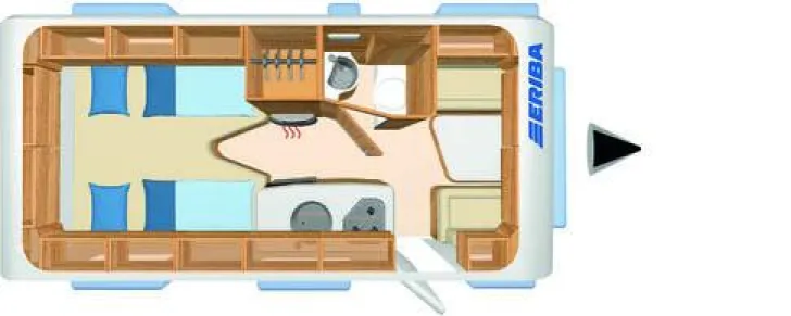 Grundriss Tag Hymer Eriba Feeling 442