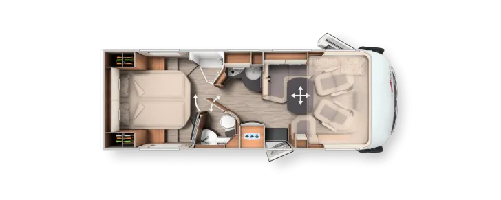 Grundriss Tag Carthago c-tourer I 150 QB