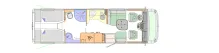 Grundriss Tag Concorde Credo 840 L top Zustand, tolle Ausstattung