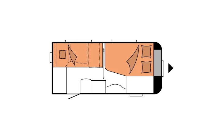 Grundriss Nacht Hobby De Luxe 400 SFe Guter Zustand, Top Ausstattung