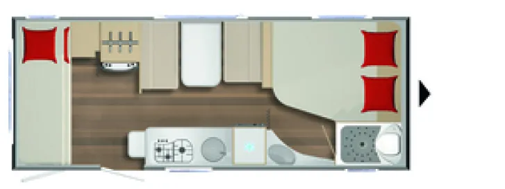 Grundriss Tag Bürstner Averso HL 520 TK Etagenbetten, Mover, Klima