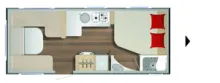 Grundriss Tag Bürstner Averso 590 TS Mover/Klima/Fußbodenheizung