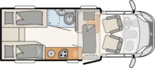 Grundriss Tag Dethleffs Globeline T 6613 EB Mercedes mit Top Ausstattung!