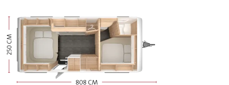 Grundriss Nacht Tabbert Vivaldi 560 TD 2,5