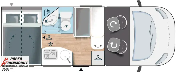 Grundriss Tag Chausson S-Teilintegrierte S514 First Line 170PS