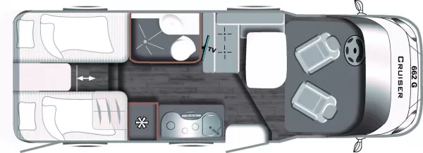 Tagesgrundriss LMC Cruiser T 662 G