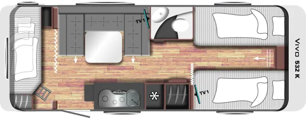 Tagesgrundriss LMC Vivo 532 K