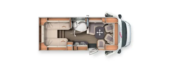 Tagesgrundriss Carthago c-tourer T 143 LE lightweight